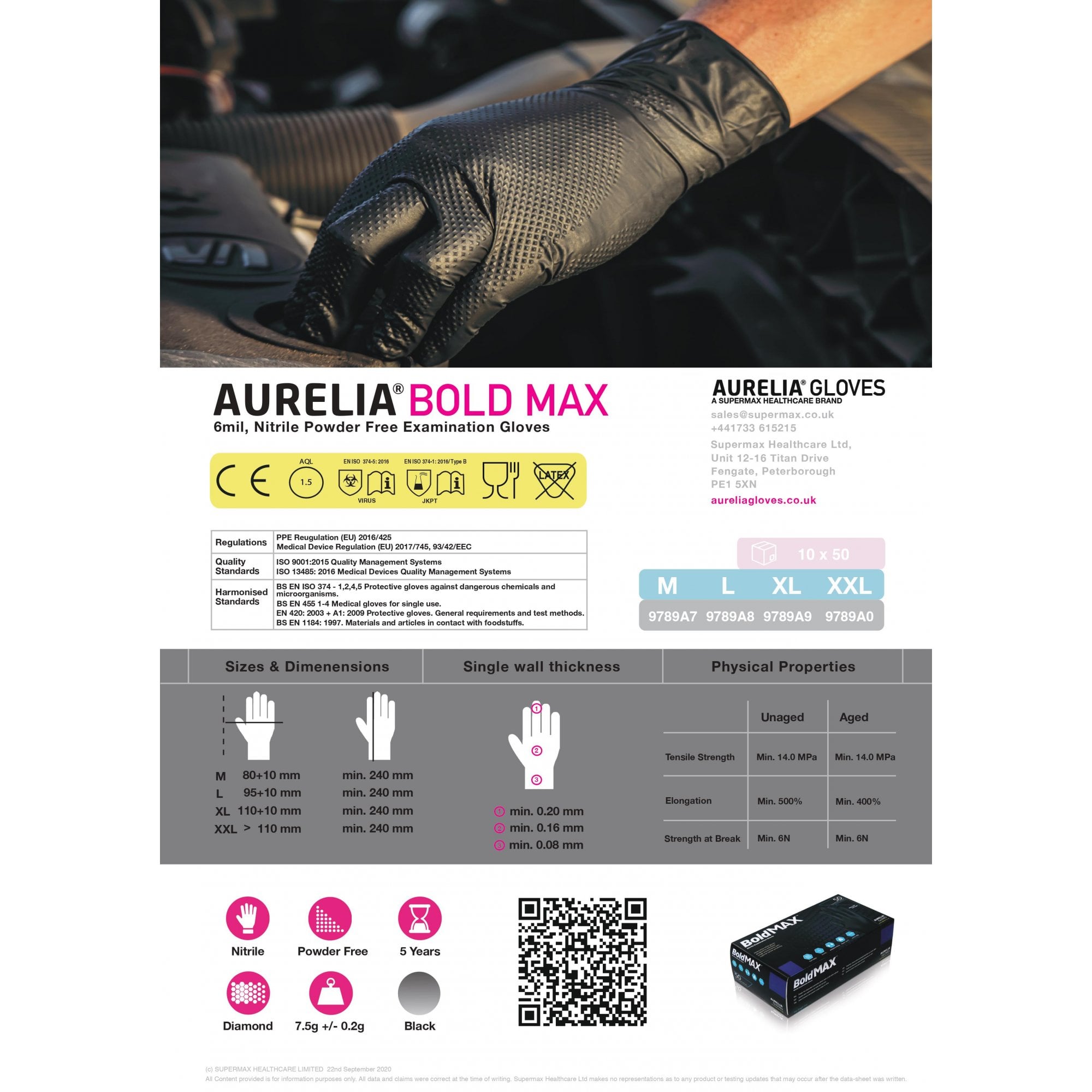 Bold MAX - Black Heavy Duty Nitrile Gloves