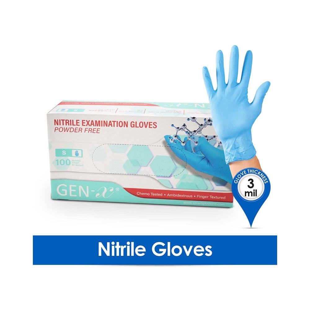 Blue Nitrile Gloves - Powder Free