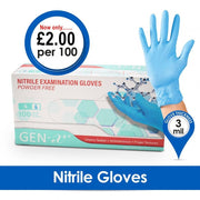 Blue Nitrile Gloves - Powder Free