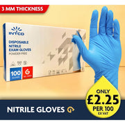 Blue Nitrile Gloves - Powder Free
