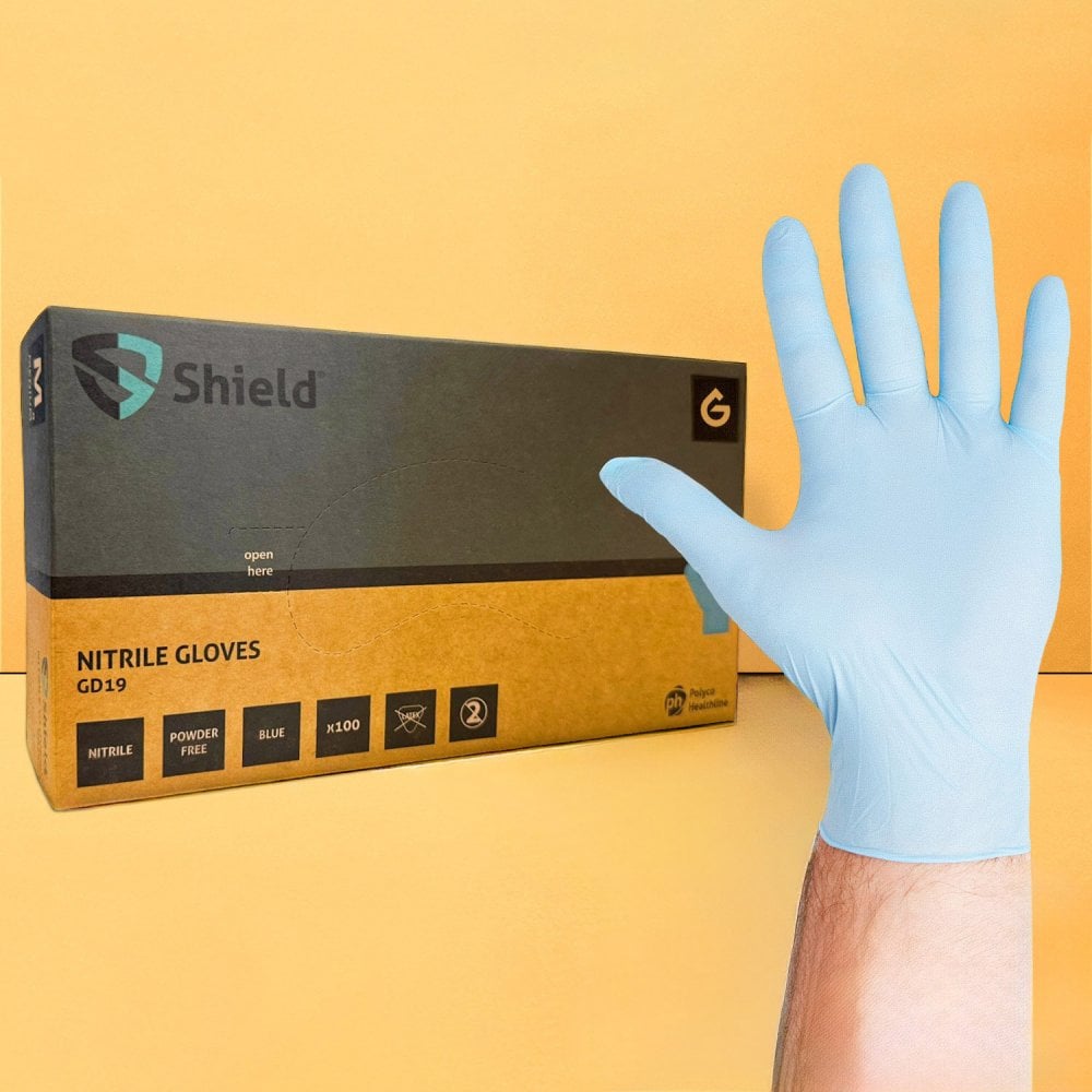 Blue Nitrile Gloves - Powder Free
