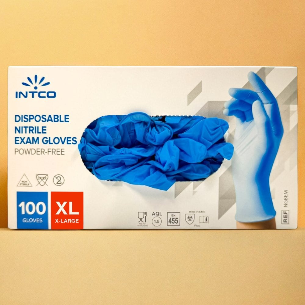 Blue Nitrile Gloves - Powder Free