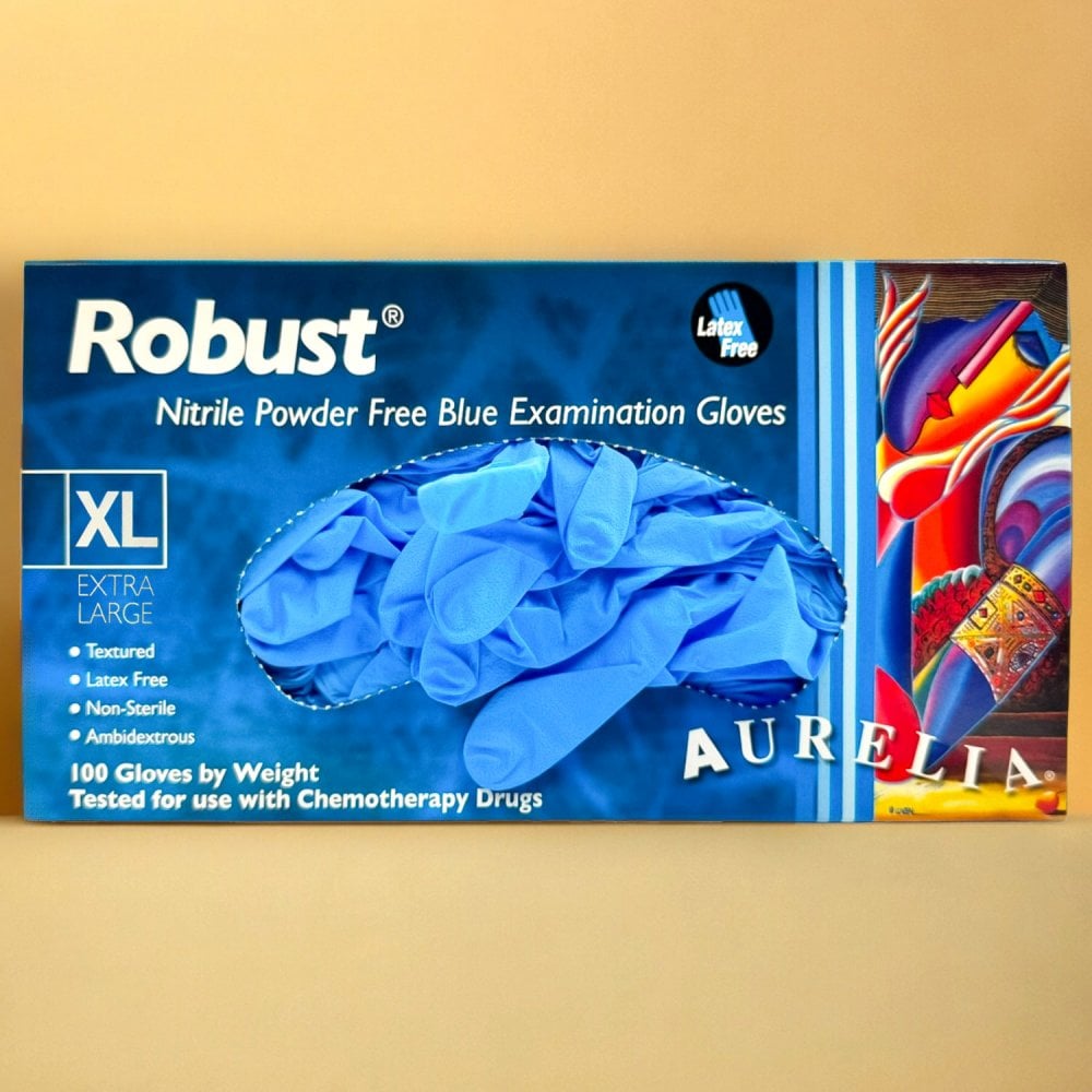 Robust - Blue Nitrile Gloves - Powder Free
