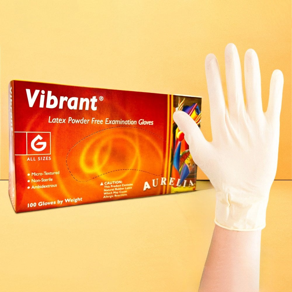 Vibrant - Latex Gloves - Powder Free
