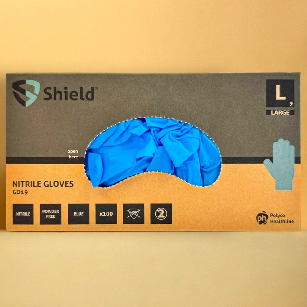 Blue Nitrile Gloves - Powder Free