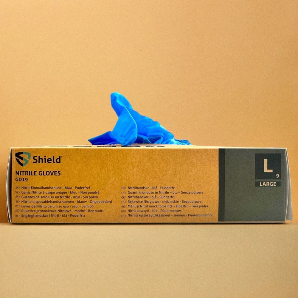 Blue Nitrile Gloves - Powder Free