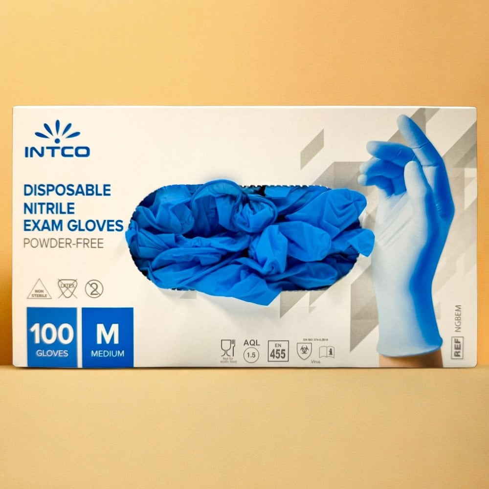 Blue Nitrile Gloves - Powder Free