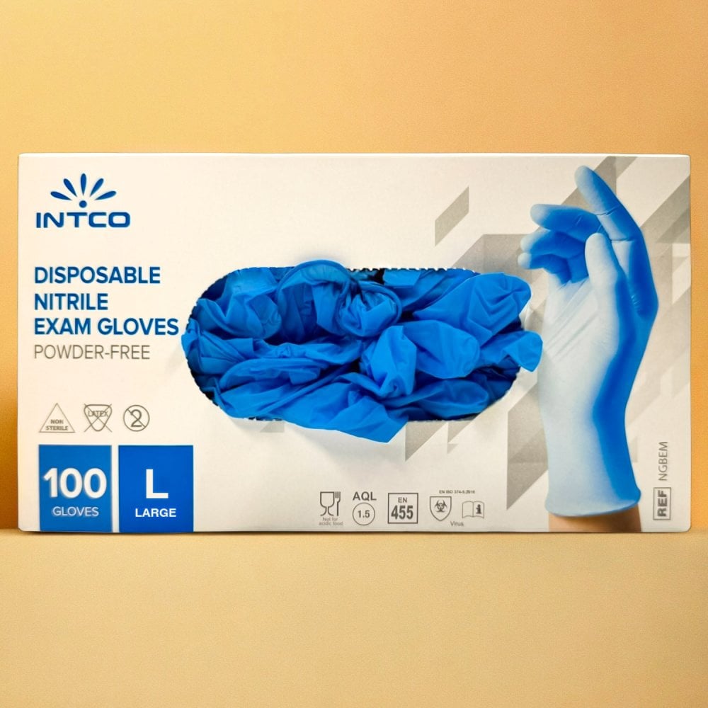 Blue Nitrile Gloves - Powder Free