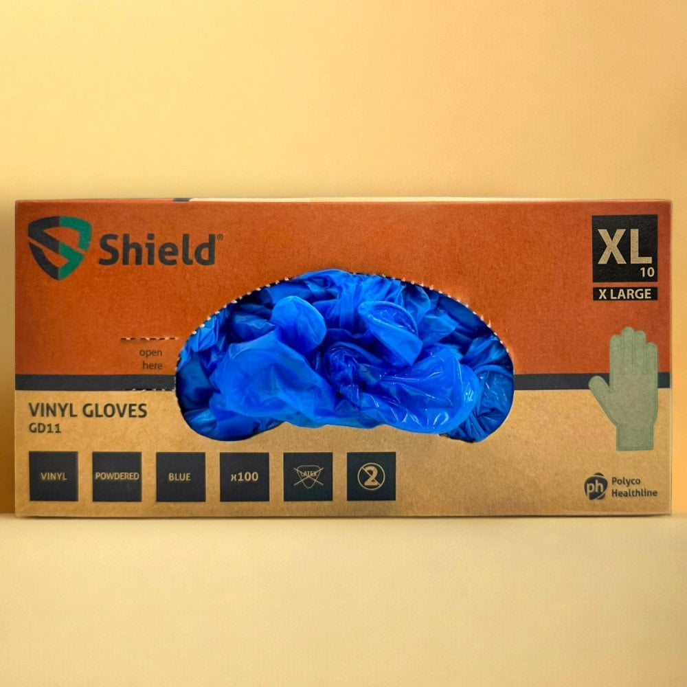 Blue Vinyl Gloves - Powdered