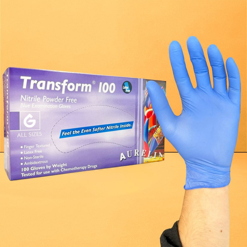 Transform - Blue Purple Nitrile Gloves - Powder Free