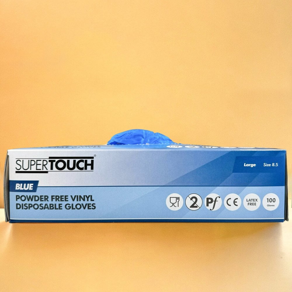 Blue Vinyl Gloves - Powder Free