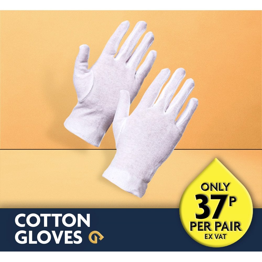 White Cotton Gloves Forchette 2550