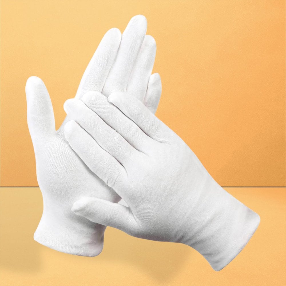 White Cotton Gloves Forchette 2550