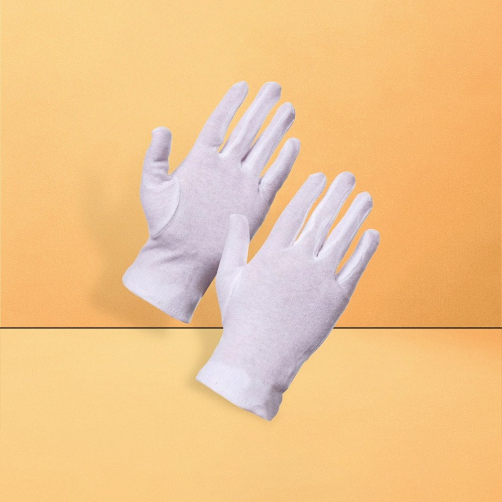 White Cotton Gloves Forchette 2550