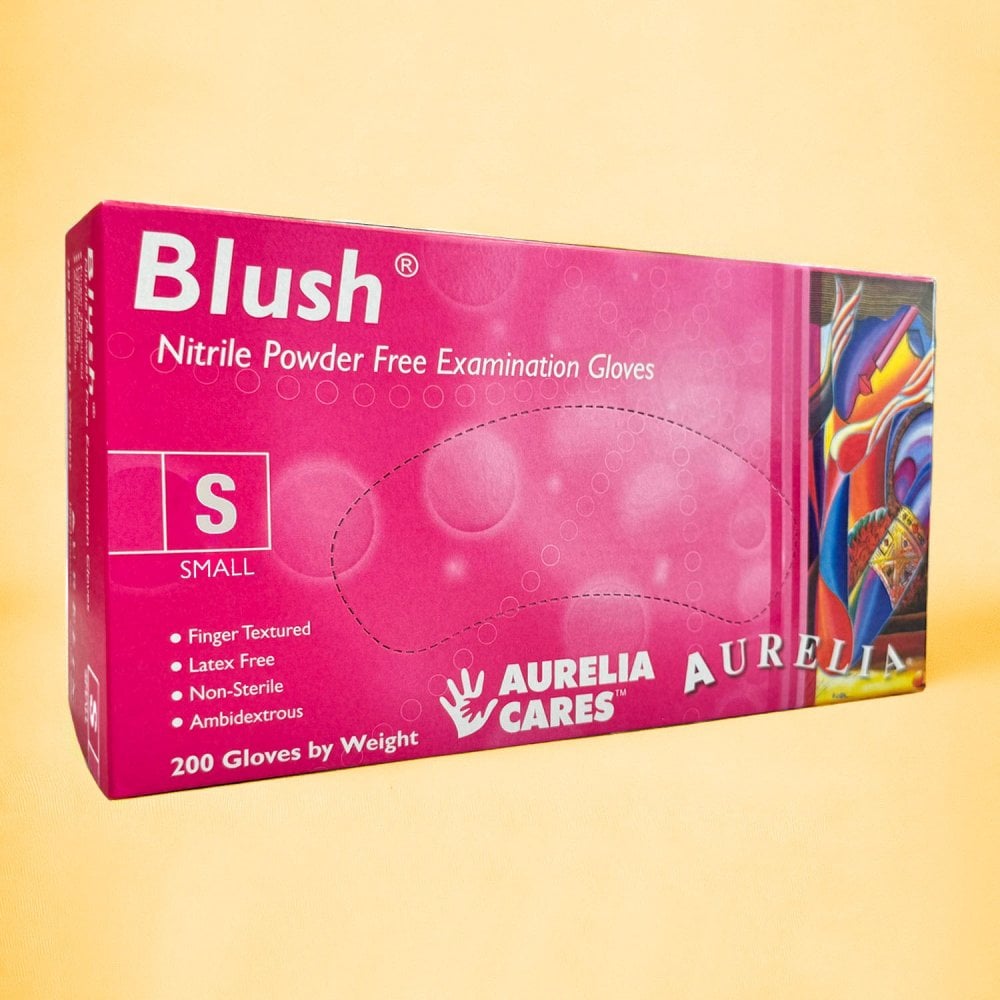Blush - Pink Nitrile Gloves - Powder Free
