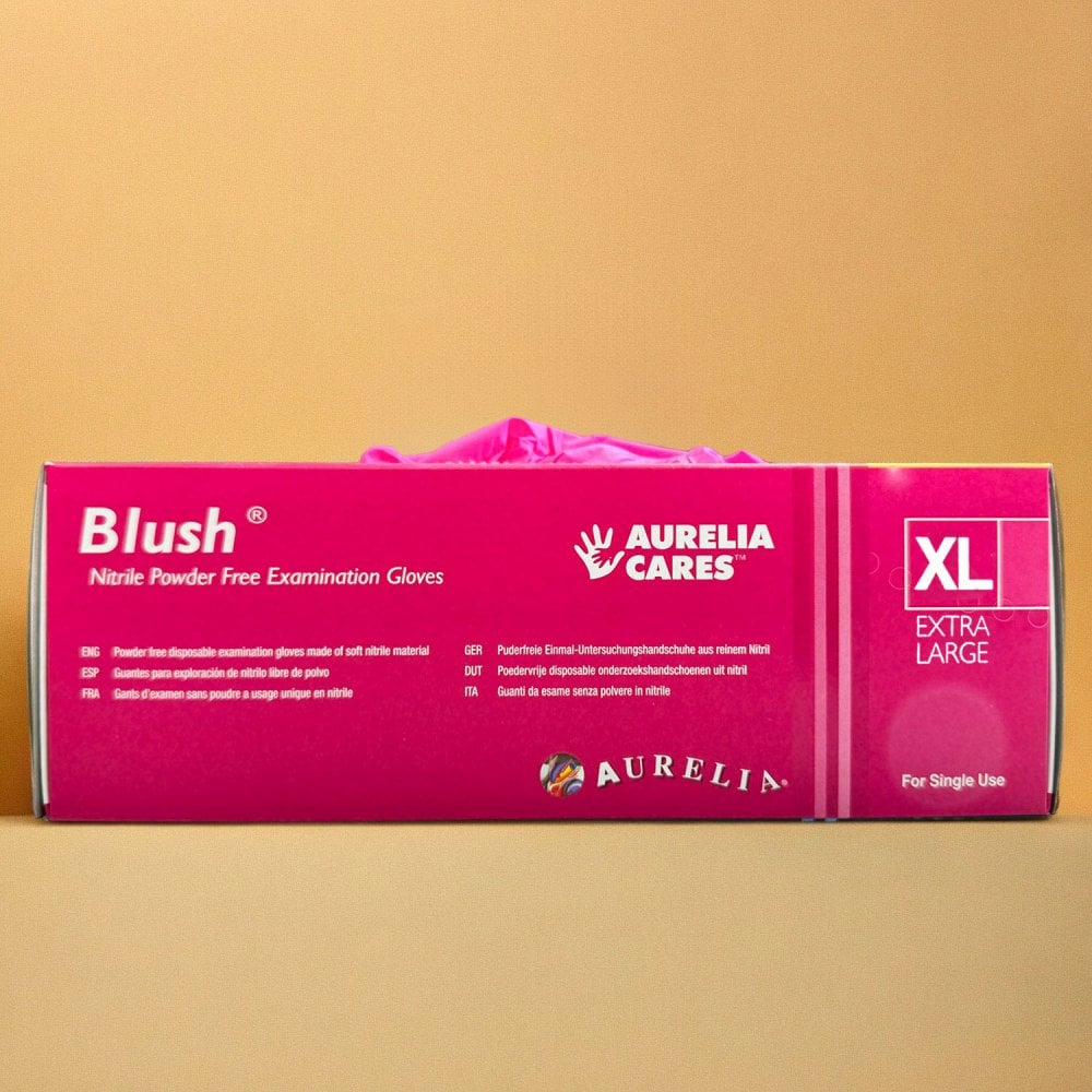 Blush - Pink Nitrile Gloves - Powder Free