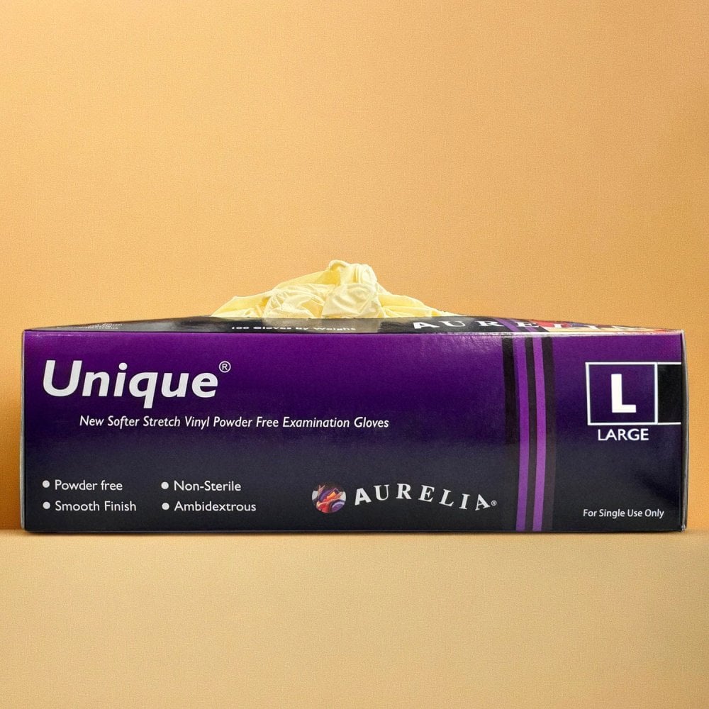 Unique - Synthetic Vinyl Gloves - Powder Free