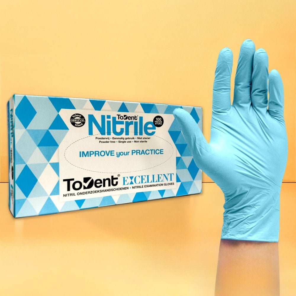 Blue Nitrile Gloves - Powder Free