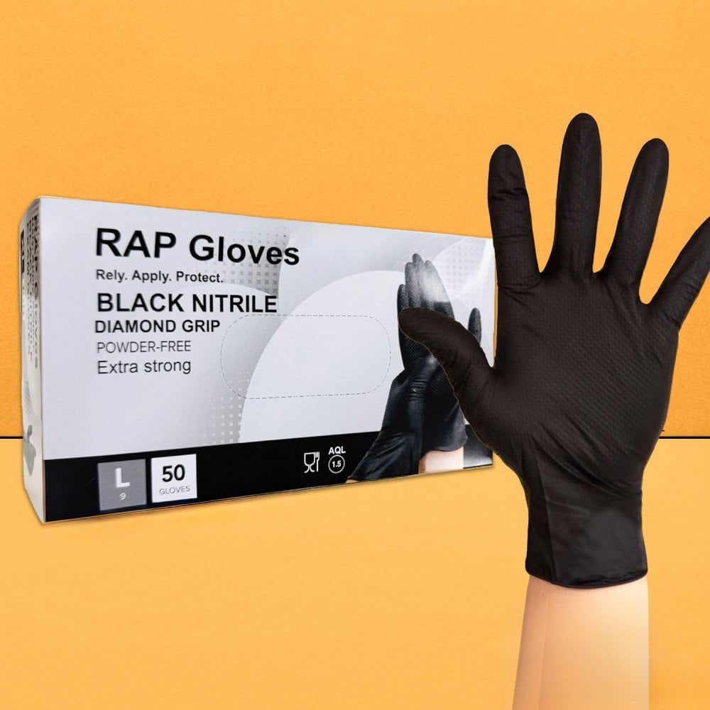 RAP Black Nitrile Gloves