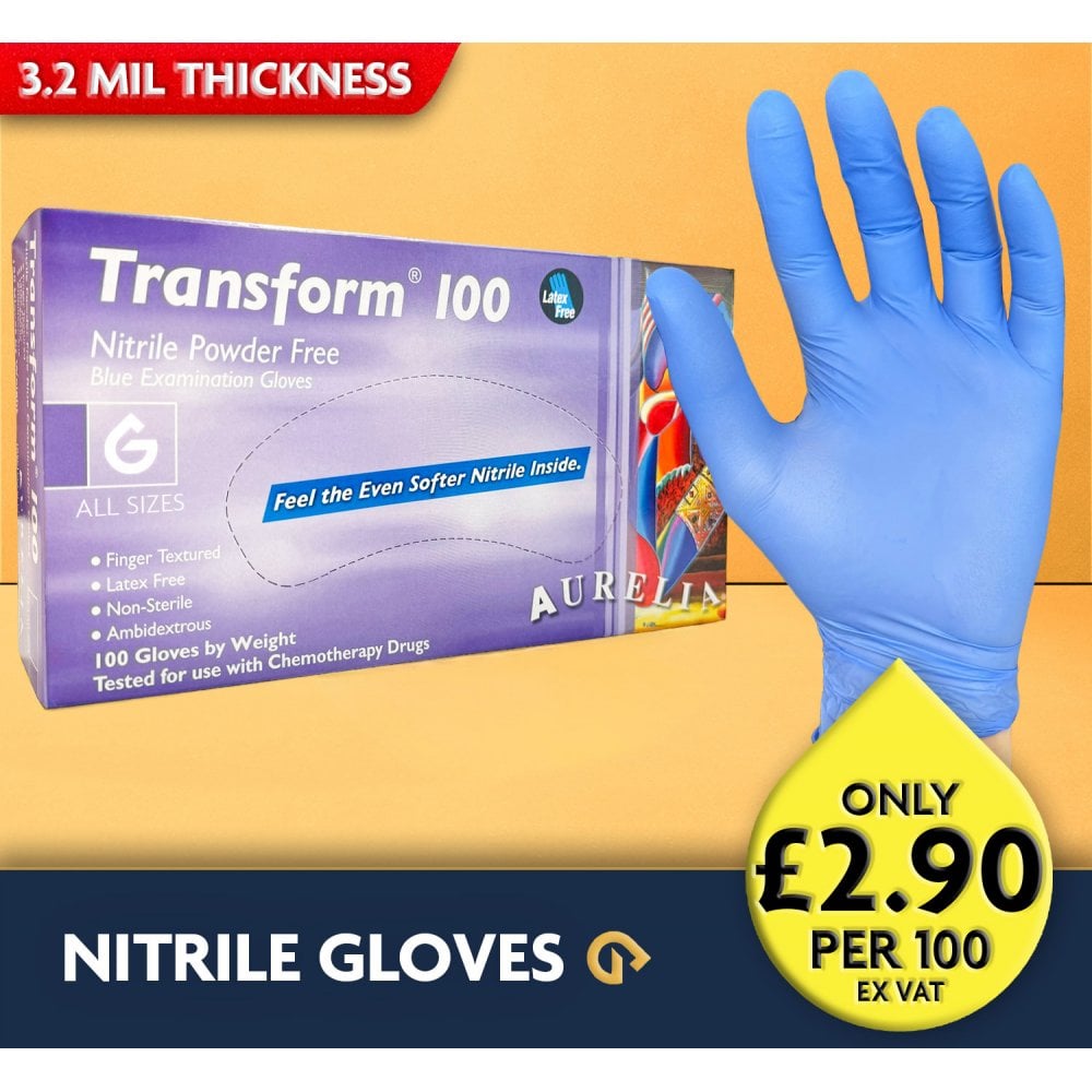 Transform - Blue Purple Nitrile Gloves - Powder Free