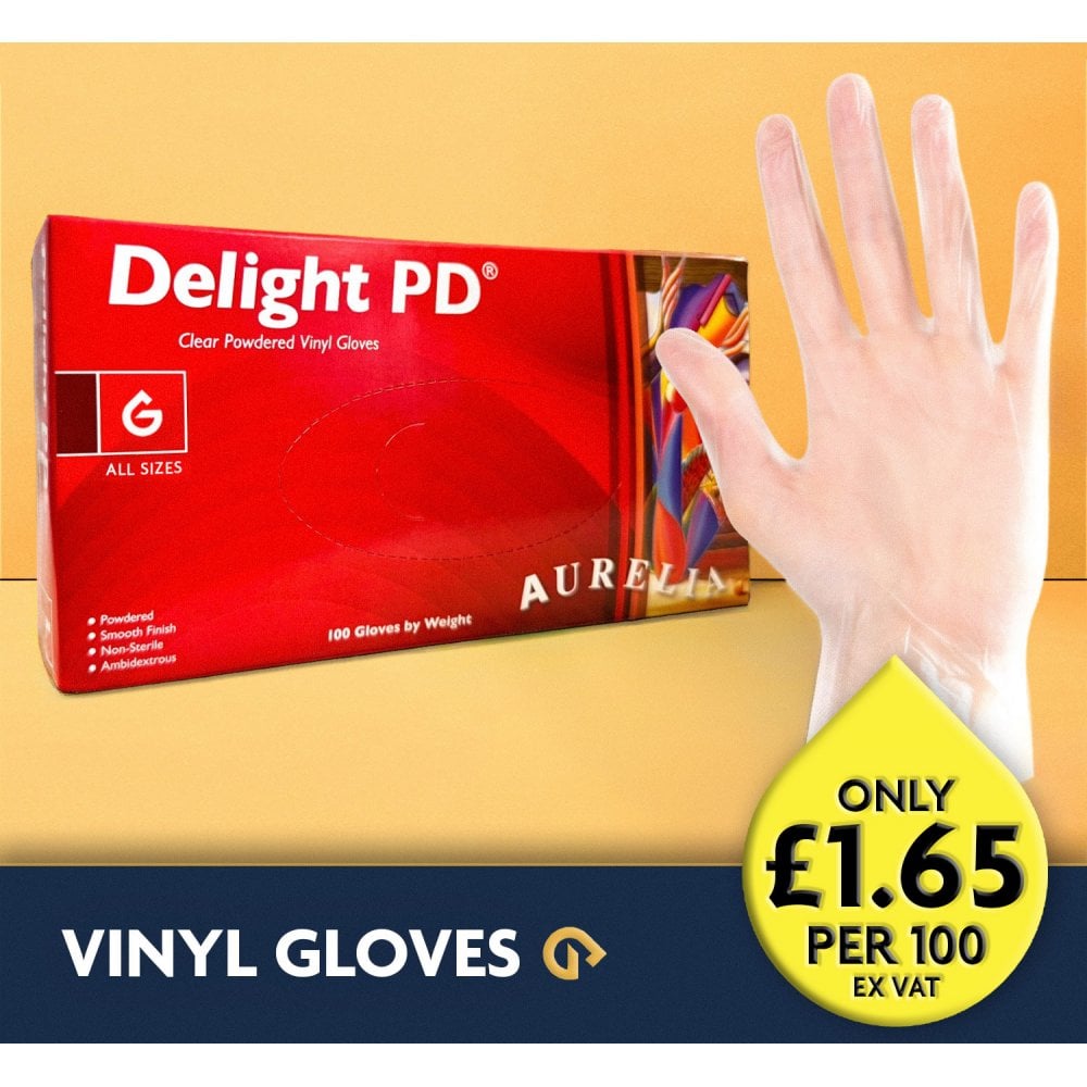 Delight - Vinyl Gloves - Powdered