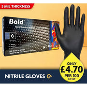 Bold - Black Nitrile Gloves