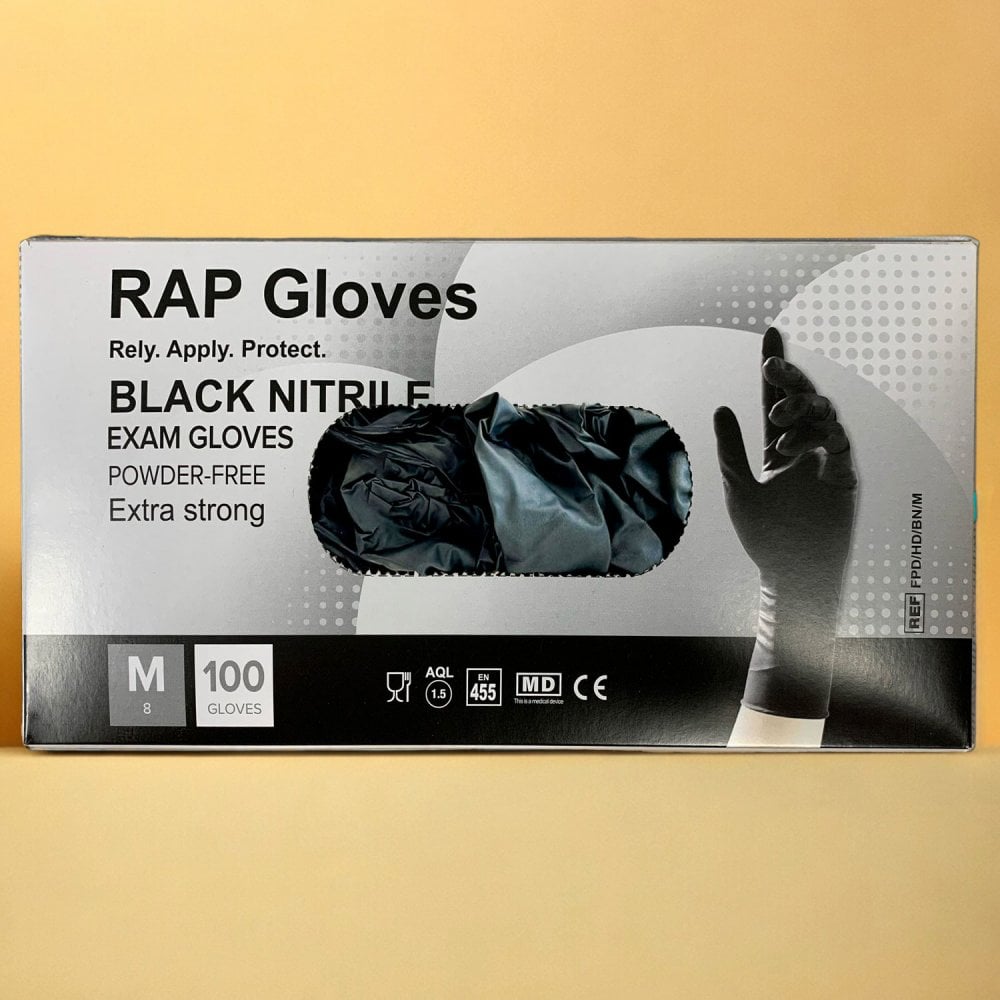 Black Nitrile Gloves - Powder Free
