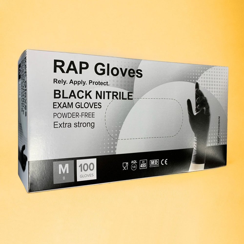 Black Nitrile Gloves - Powder Free