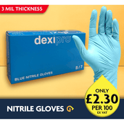 Blue Nitrile Gloves - Powder Free